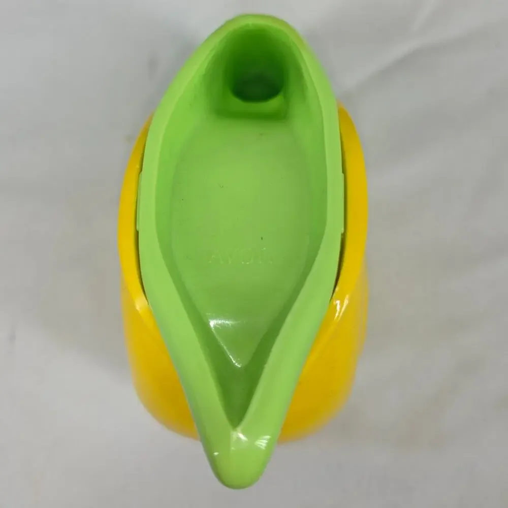 VINTAGE Avon Yellow and Green Smiley Snail Toothbrush Holder